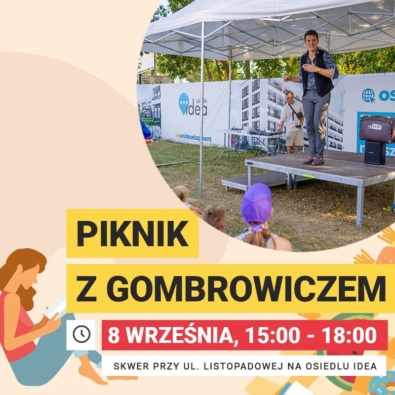 Zdjęcie posta Zapraszamy na Piknik z Gombrowiczem na Osiedlu Idea!